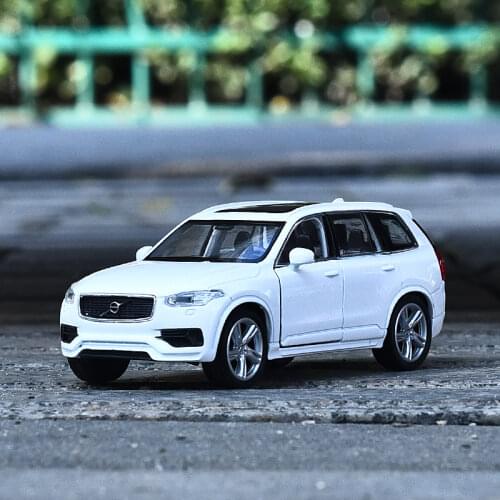 1:36 Scale WELLY Diecast Alloy Metal Luxury SUV Collection Class Car Model For VOLVO XC90 Pull Back Toys Car