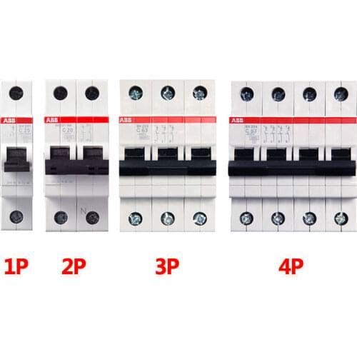 ABB Miniature Circuit Breaker S201-C25 lighting switch MCB1P2P3P4P1A2A3A4A6A10A16A20A25A32A40A50A63A80A100A