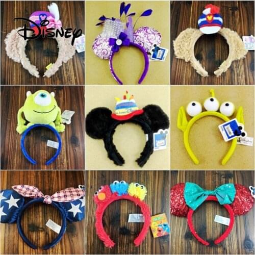 Disney Stuffed Animal Girl Toy Accessories Plush Girls Headwear Hair Bands Creative Cute Party Birthday Gift