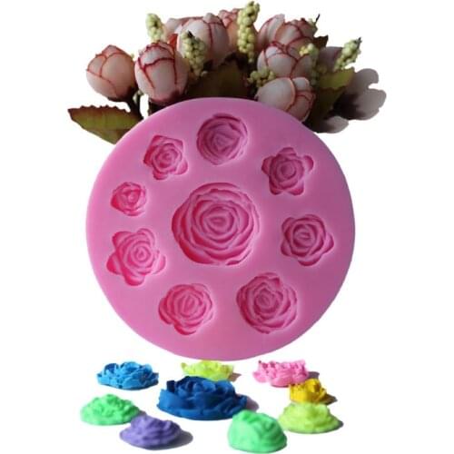 New Arrival Rose Flower Shaped 3D Silicone Cake Fondant mold, Cake Decoration tools, soap, Candle Moulds D277