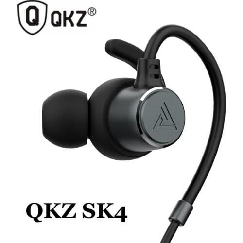 Original QKZ SK4 Metal Wired Earphone HiFi Stereo Headphones with Microphone Super Bass Dual Drive Earbuds Sport Headset Gamer