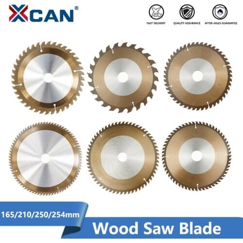 XCAN Wood Saw Blade TiCN Coating Circular Saw Blade 40/60/80 Teeth 165-254mm Wood Cutting Disc Carbide Saw Cutting Disc