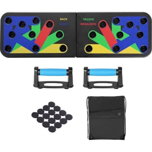 Portable Fitness 12 in 1 Push Up Board Push-up Stands Foldable Breast Triceps Training Muscle Weight Loss Exercise Gym Tool