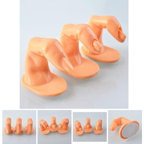 Professional Nail Art Training Practicing Display False Tips Finger Fake Hand Acrylic UV Gel Manicure Tool TO