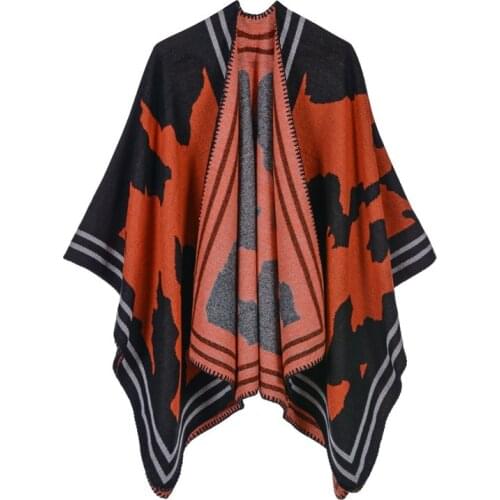 Luxury brand Poncho cape 2019 NEW Winter cashmere Scarf thick Blanket Shawls and Wraps long Tassels Pashmina Ladies Winter Cloak