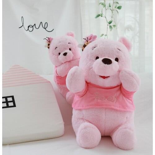 Disney 28-48 Cm Pink Winnie The Pooh Plush Toy Cute Soft Mini Bear Plush Doll Childrens Gift Cartoon Super Cute Animal Plush