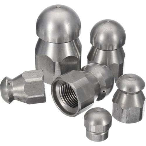 0.5mm-1.2mm 3/8" 1/8" 1/4" 1/2" Pressure Washer Drain Hose Nozzle Sewer Clean Jetter Nozzle For Cold Water Pressure Washer