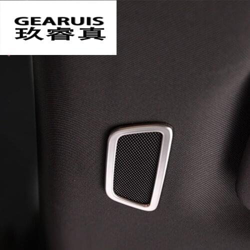 Car Styling Car top Audio Speaker Stickers cover stainless steel trim decoration for Volvo XC60 2018 Interior Auto accessories