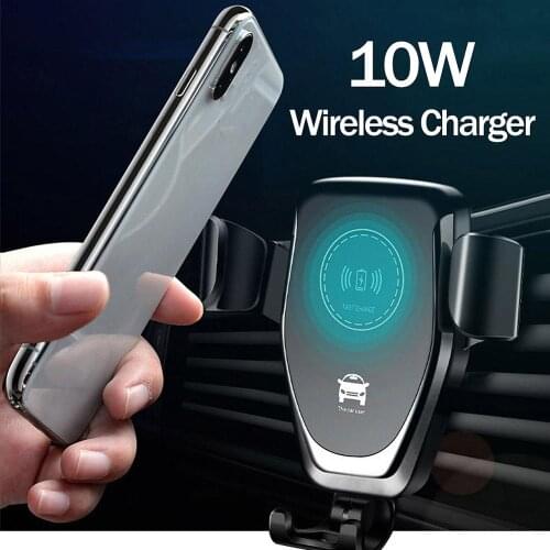 Super practical 10W Qi Wireless Automatic Car Charging Charger Mount Clamping Air Vent Aluminium Alloy Phone Holder