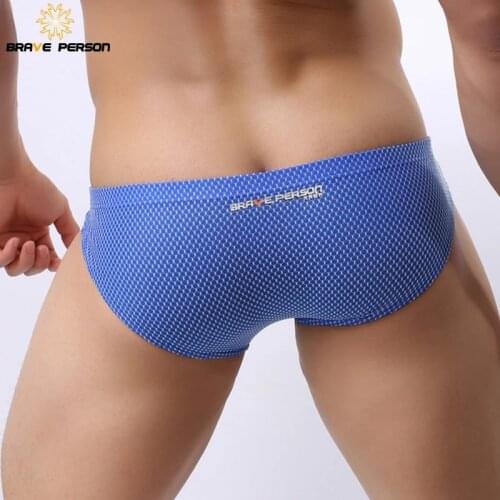 BRAVE PERSON Men Sexy Underwear Bikini Briefs Men Jacquard Panties Male Fashion Sexy Colorful Underpants B1151
