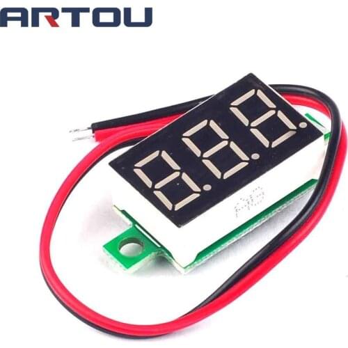 1PCS Yellow-Green Second Line Precision DC Digital Voltmeter Head LED Digital Voltmeter DC 2.7V-32V