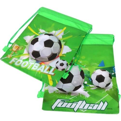 1pcs Soccer Drawstring Bundle Pocket Green Football Backpack Polyester Men Shoulder Travel Storage Bag Draw String Bags
