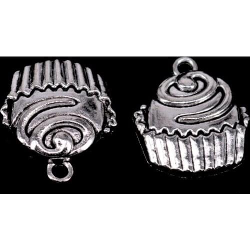 1pcs Tibetan Silver Cake Charms Pendants DIY Jewelry for Necklace Bracelet Making Accessaries 19x22mm