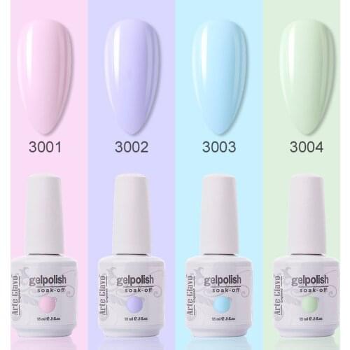 Arte Clavo Color Gel Nail Polish kit UV LED 4PCS Set Series ​Nail Art Design Gel Varnish Gel Varnish Soak Off 15ml Manicure Kit