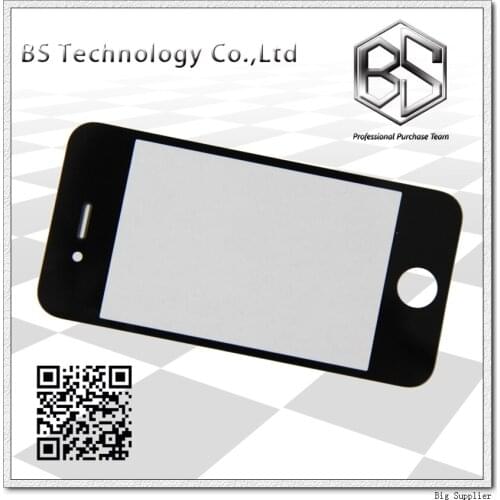 50pcs/lot High Quality Touch Front Glass Panel for iPhone 4 4G A Quality without Dust Black