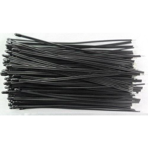 Free ship 100pcs/lot NTC temperature sensor 5% 20k B value 3950 100mm 28# double wire NTC thermistor