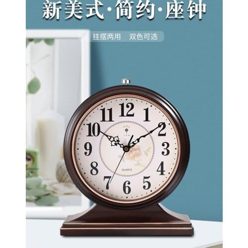 Pendulum Clock Quartz Living Room Desktop Clock Retro Domestic Desktop Large Clock Desk Clock Display Desk Clock Clock