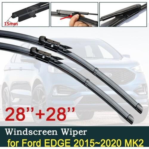 For Ford EDGE 2015~2020 MK2 Enduro Car Wiper Blades Front Windshield Windscreen Wipers Car Accessories 2016 2017 2018 2019