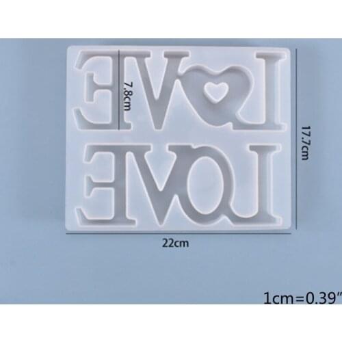 Double LOVE English Words Doorplate Listed Hanging Tag Pendant Silicone Mould
