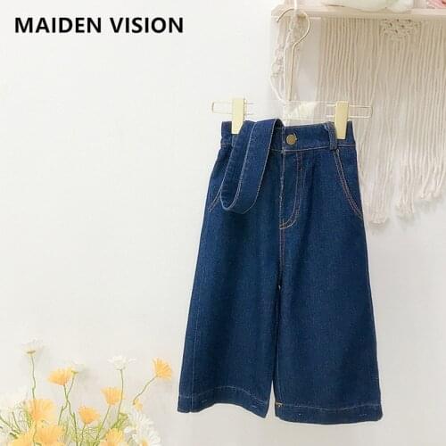 Baby Girl Jeans spring Baby Loose denim trousers One-shoulder overalls Denim Pants summer fashion Childrens trousers Kids jeans