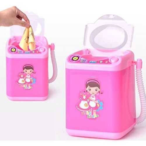 Washable Makeup Brush Cleaner Kids Pretend Play Automatic Washing Machine Toy
