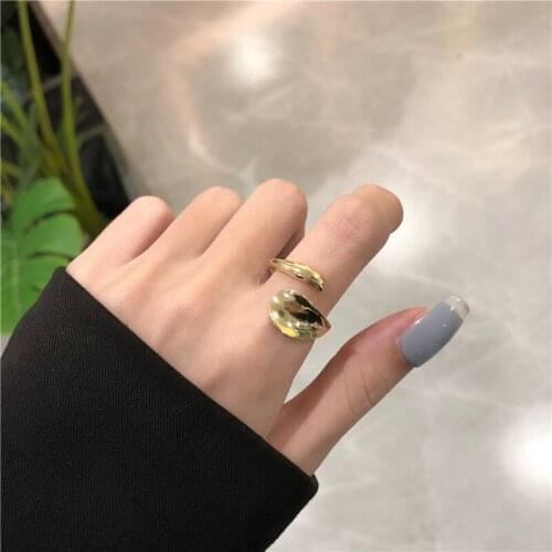 Irregular Fashion Open Big Rings for Women Sweet Geometric Wedding Bands Wholesale