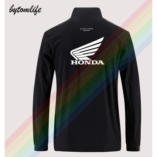 Racing Honda Motocross MX MTB Off-Road Slim Sport Jacket Mens Street Windbreaker Back Printing Jacket Asian Size