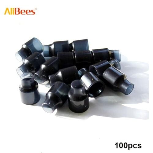 100pcs Beekeeping Plastic Rearing Queen Bee Tools King Tools Cell Black Cage Cup Rear Breeding Apicultura Supplies