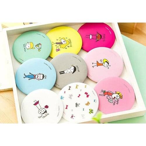 Portable small round mirror female carry mini round small makeup mirror