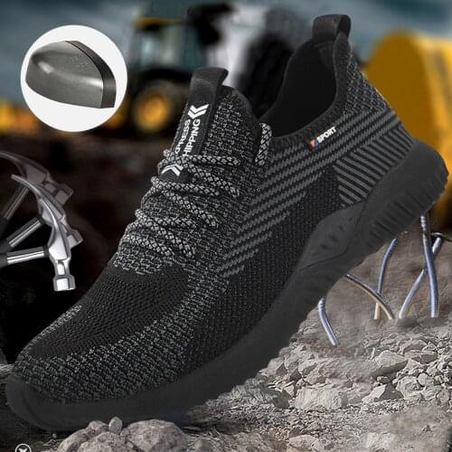 Work Safety Shoes Men Women Ankle Boots Summer Breathable Lightweight Sneakers Slip Resistant Indestructible Construction Shoes