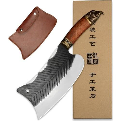 High Carbon Slaughter 7CR17 Stainless Steel Chopping Cleaver Butcher Knife Gift Box Bone Cutter Sheep Cow Chicken Tools