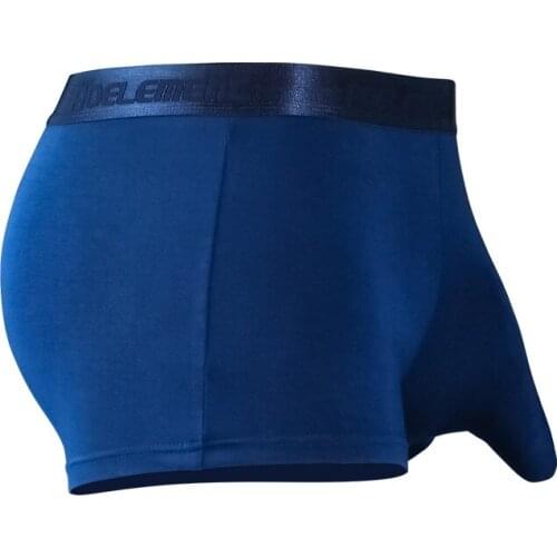 Sexy Gay Underwear Mens Boxers Shorts Modal Panties Man Solid JJ Penis Pouch Underpants Male Ropa Interior Hombre Plus Size