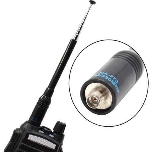 SOONHUA Dual Band Antenna SMA Female Telescopic Antennas Walkie Talkie Antenna For BaoFeng