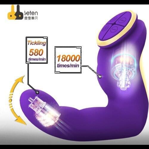 Leten G-spot Orgasm Clitoris Dildo Stimulator Finger Vibrator Tickling Prostate Massager Vagina Massager Sex Toys for Women Man