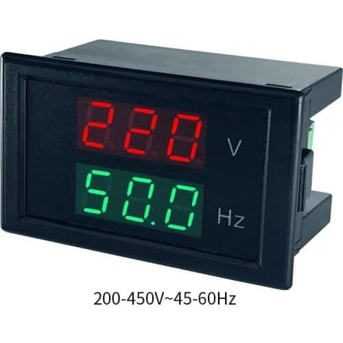 AC voltmeter frequency digital LED dual display voltmeter AC 80-300V 110V 220V 45HZ-65Hz voltage measuring instrument