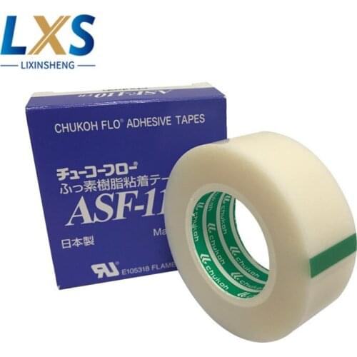 Japan CHUKOH FLO T0.23mm*W25mm*L10m ASF-110FR Insulating High Temperature Heat Resistant Adhesive Tape