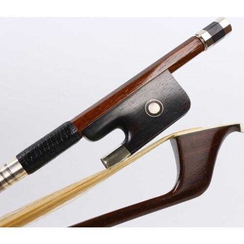 Yinfente 3/4 Upright Double Bass Bow Brazil Wood French Bass Bow High handle Violin Bass Bow Parts