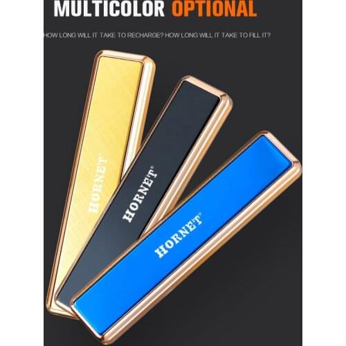 HORNET Push-Pull Induction Rechargeable USB Lighter Flameless Windproof Lighter Creative Metal Double-Sided Cigarette Lighters