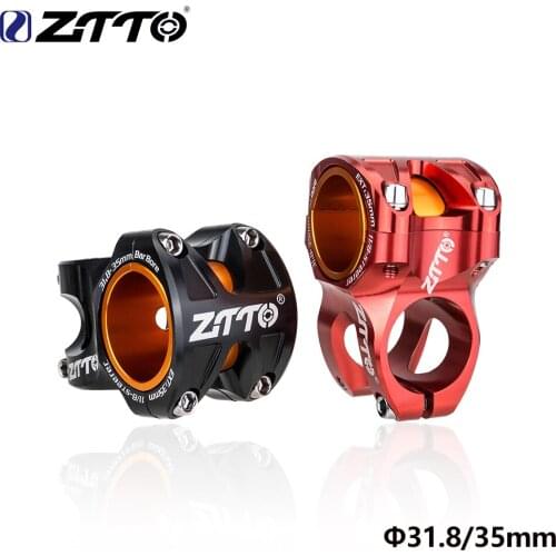 ZTTO MTB Bike 0 Degree Stem DH AM Enduro Stem 35/50mm Length Mountain Bicycle Stem 28.6 steerer CNC For 35mm/31.8mm Handlebar