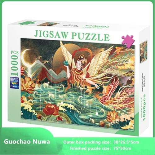 1000pcs Jigsaws Guochao myth Nuwa Scenery Photo for Family Game Children Adult Relief Stress Toy Hotel Room Decoration