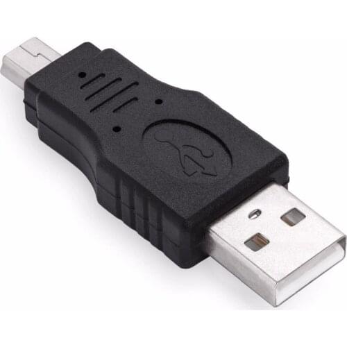 2PCS/LOT USB 2.0 Wireless Adapter Coupler Connector - A Male to Mini 5 Pin Male