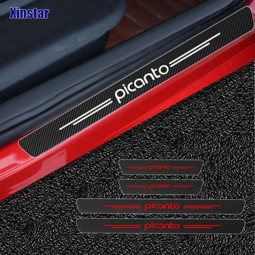 4pcs Carbon Fiber GT Car Sticker For Kia PICANTO
