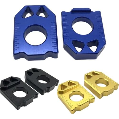 Aluminum Motorcycle Modified Rear Axle Chain Adjuster Wheel Chain Adjustment Tensioners Suitable for SUZUKI DRZ400SM 2004-2015