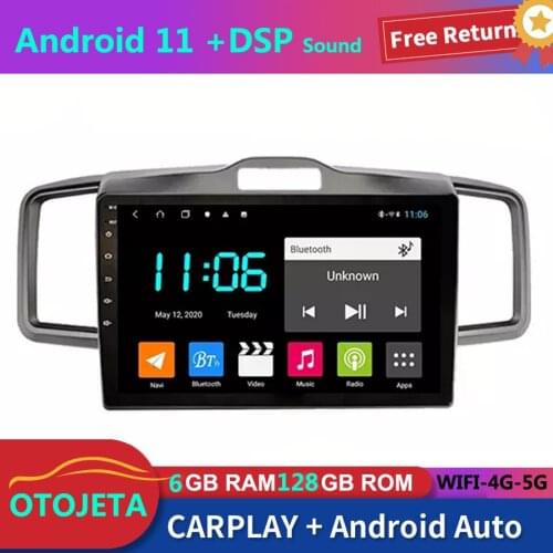 For Honda Freed 2008 - 2015 Car Radio Stereo GPS Navigator 6GB 128GB Rom Autoradio 2Din Android 11 Bluetooth Multimedia Player