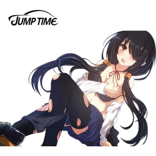 JumpTime 13cm x 9.2cm Car Styling Sexy Beauty Cartoon Date a Live Anime JDM Window Decal 3D Car Sticker Accessories