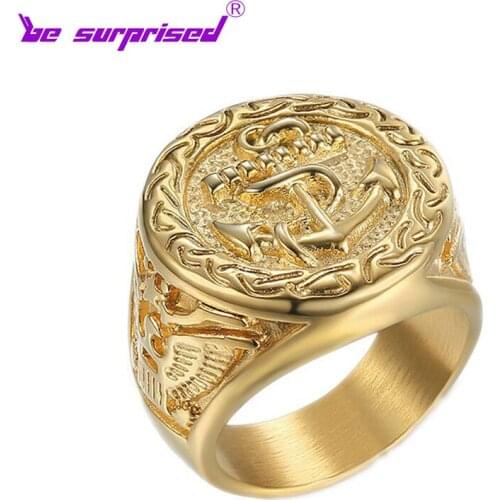 Золотые кольца для мужчин Be surprised China At AliExpress
