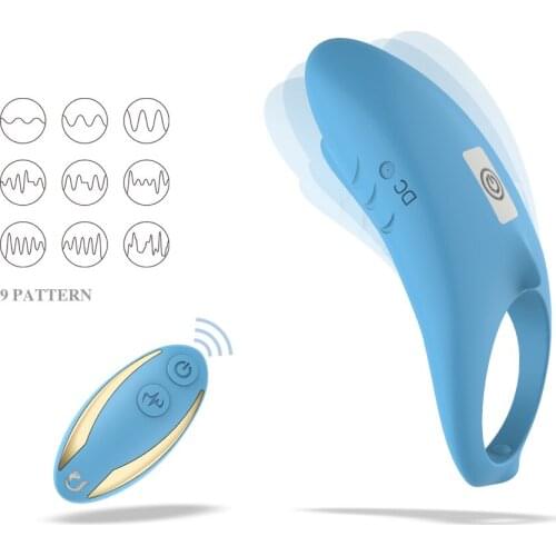 Wireless Remote Vibrating Penis Ring Delay Ejaculation Cock Ring Clitoris G spot Stimulator Sex Toys for Woman Men