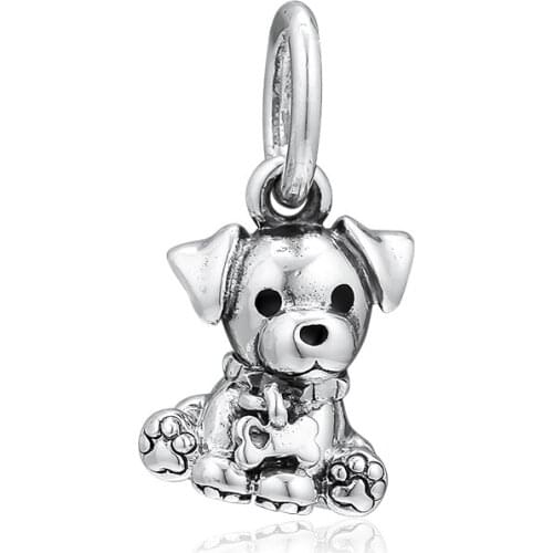 CKK Silver 925 Jewelry Fits Pandora Bracelets Labrador Puppy Dangle Charm Original Beads Sterling Silver Making