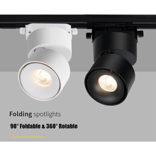 [DBF]15W 12W 10W 7W Rail Track Fixture COB Dimmable Rail Spotlight LED Track Light AC85-265V Black/White Guide Rail Track Light