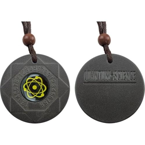 Quantum Energy Pendant Health Care Lava Stone Necklace for EMF Protection